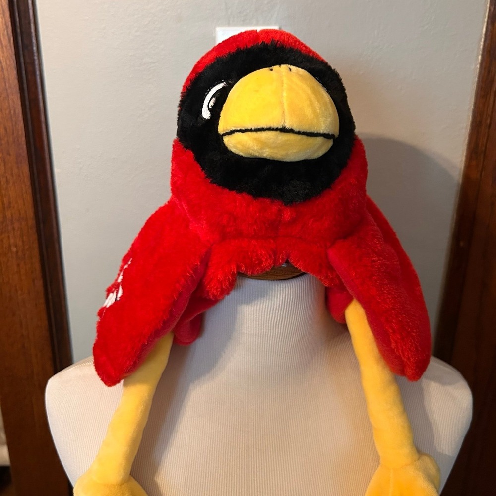 St. Louis Cardinals Plush Fred Red Bird Hat Embroidered Baseball MLB Mascot - Picture 5 of 8